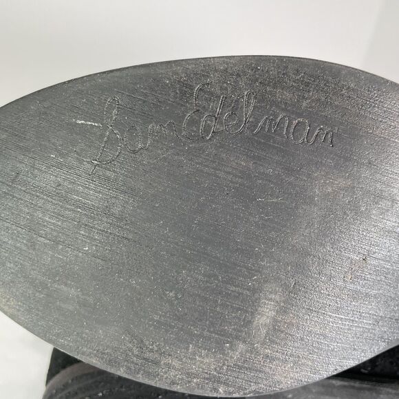 Sam Edelman Pierson Ankle Bootie Size 8.5 Black Suede Woven Cutout Studded Strap - Picture 9 of 12